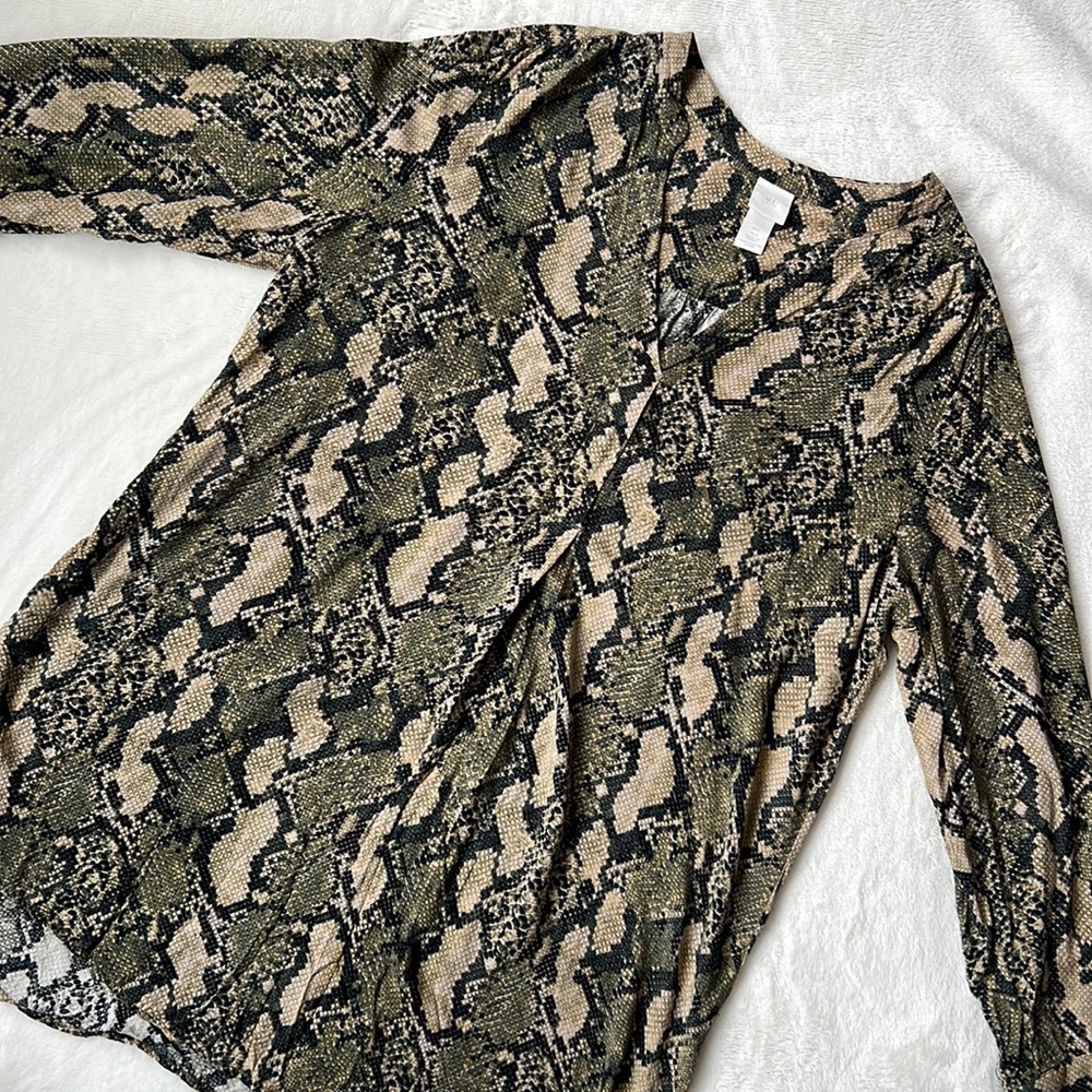 H&M snake print tunic top